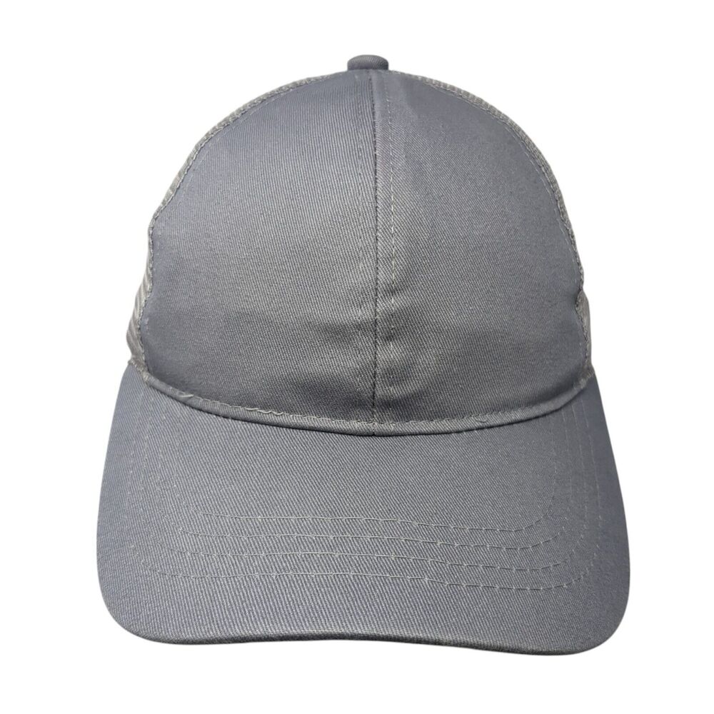 C.C Exclusives Strapback Trucker Hat Gray One Size Ponytail Blank